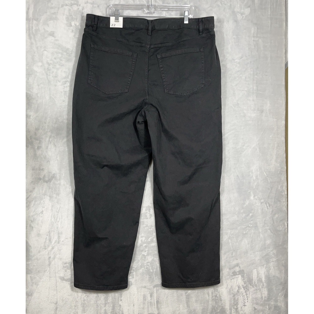 Lane Bryant Womens NEW Black Denim Jeans High Rise Relaxed Straight 22 Casual - Picture 7 of 10